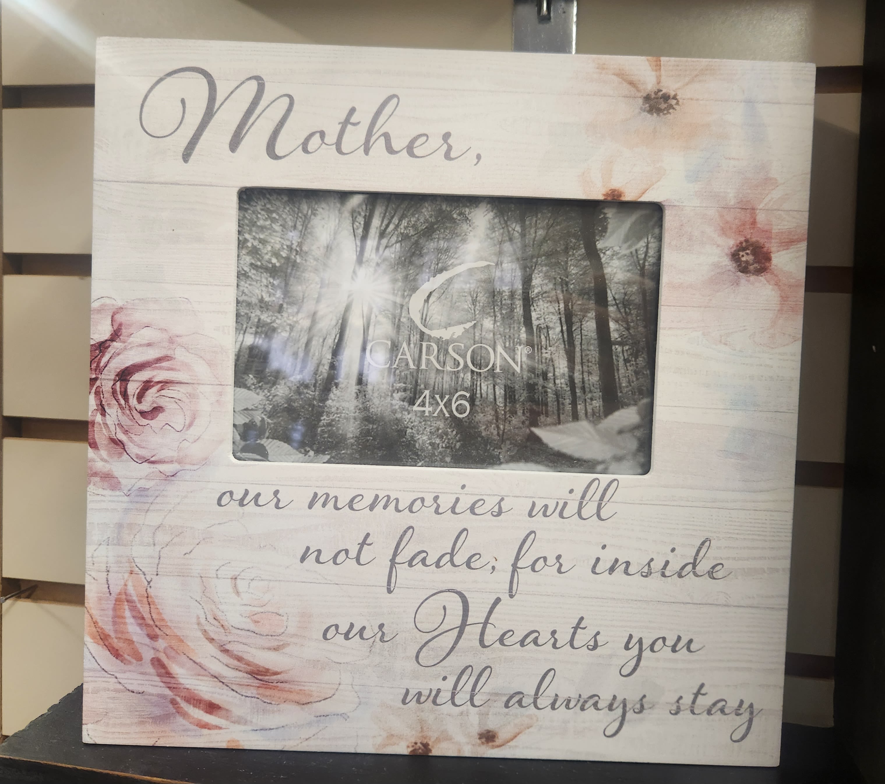 Mother memorial picture frame Mother memorial picture frame - Send this beautiful picture frame to someone in loving memory of their mother. Saying " Mother, our memories will not fade; for inside our hearts you will always stay."