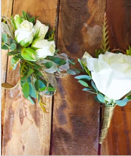 Corsage &amp; Boutonniere Combo - corsage and boutonniere for prom or wedding. 