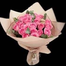 Niña Bonita Bouquet Niña Bonita Bouquet - 25 pink roses baby eucalypto nicely wrapped. Pink roses are symbols of elegance, refinement, sweetness, and femininity. Pink roses are fit for royalty