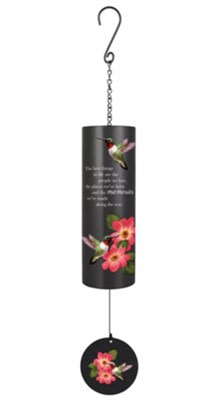 36 Hummingbird &quot;Best Things in Life&quot; Windchime - Single Cylinder windchime, Low Tone