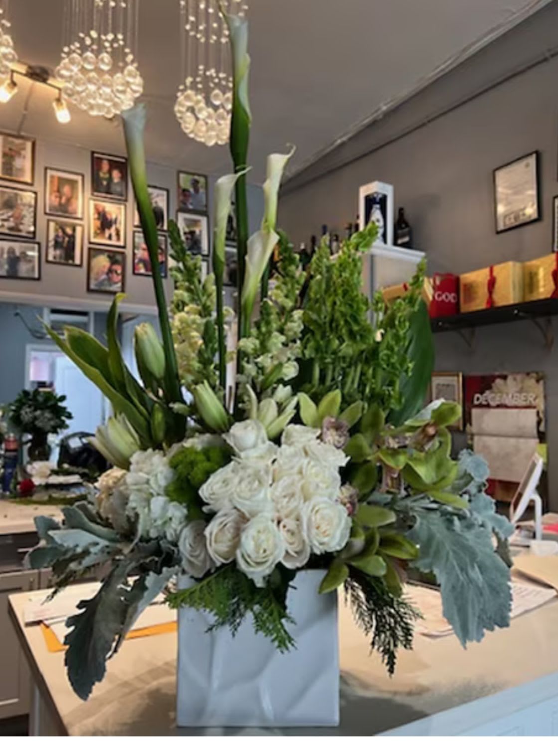 The Meloni bouquet  - This arrangement was inspired by one of our clients and created to send to their client all over the country 