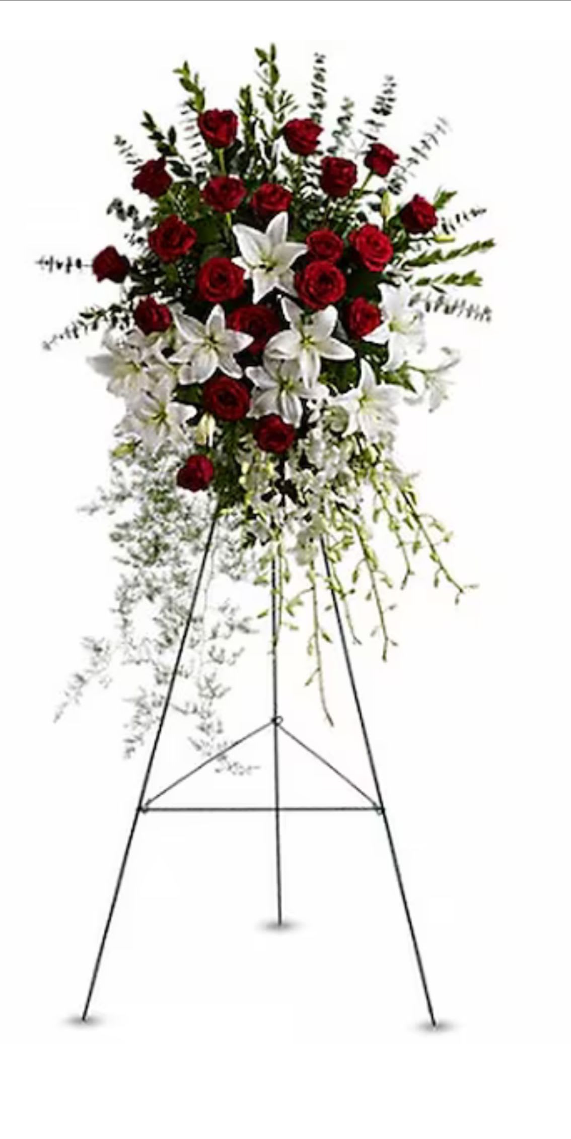 Rest in heaven spray - Rest in heaven spray it’s a beautiful combination of roses and orchids This is the best way to show how much you care  about the passing of their loved ones