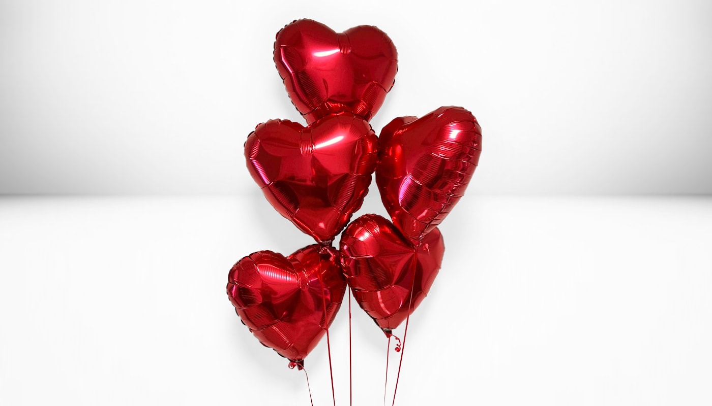 Small heart. Balloons  - 5 Heart balloos 