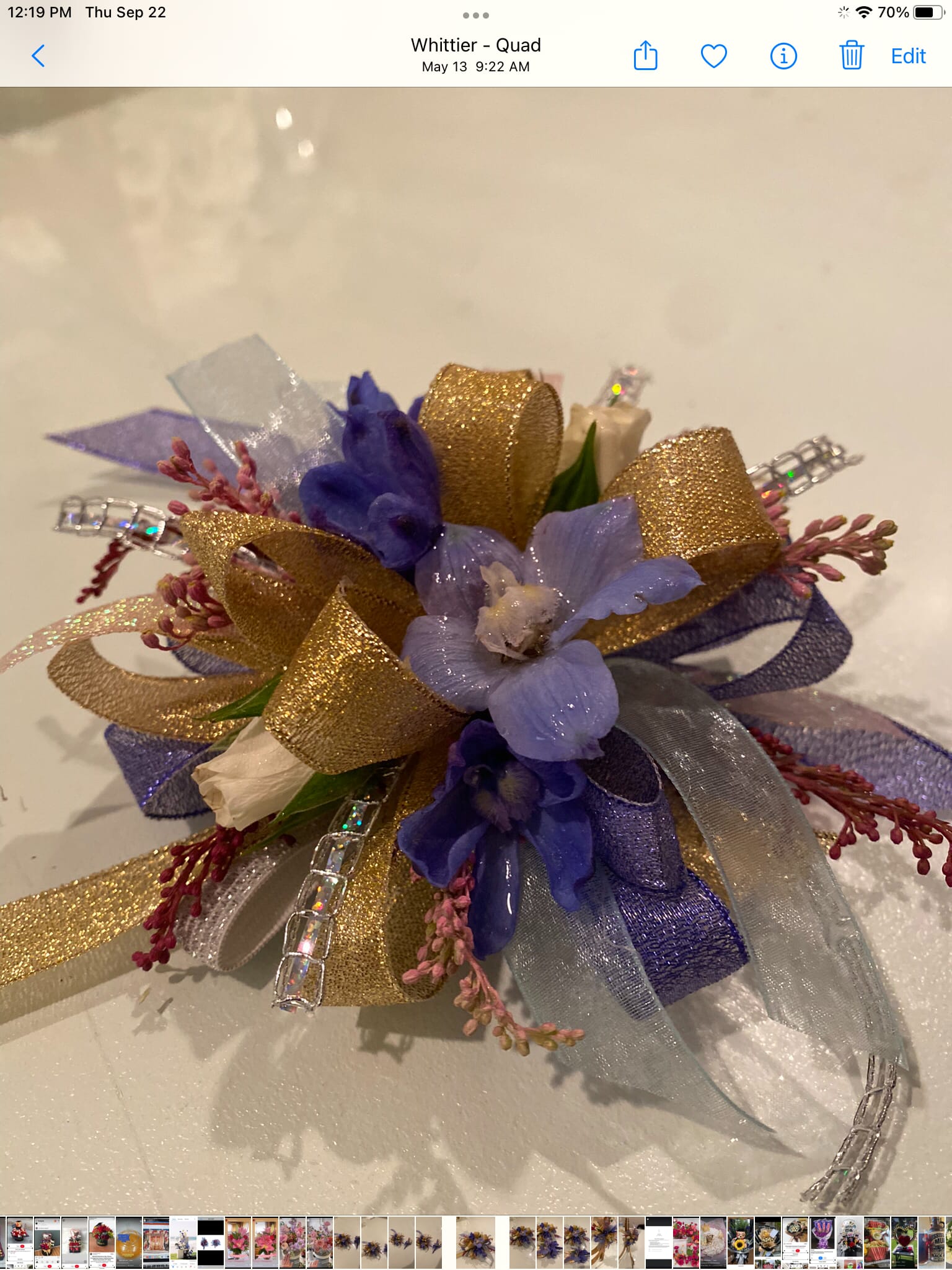 Fun festive corsage - Wristlet corsage