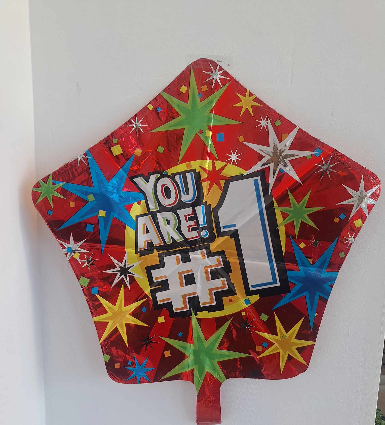 You Are #1 Mylar Balloon (207) - 18in mylar add to any balloon bouquet, stuffed animal, mug, box of chocolates, or floral arrangement.
