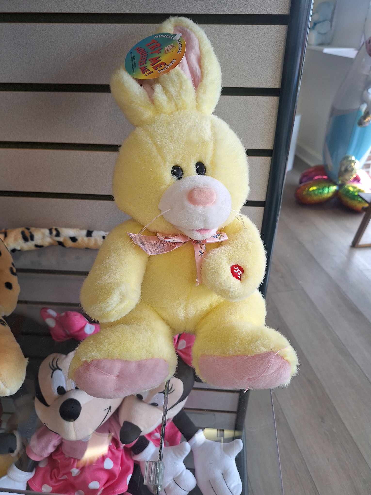 Yellow Singing Bunny Yellow Singing Bunny - Add this cute stuffed animal to any balloon bouquet or floral arrangement. Batteries not included