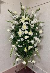 Heavenly Visions Standing Spray - Beautiful white sympathy spray to remember loved ones