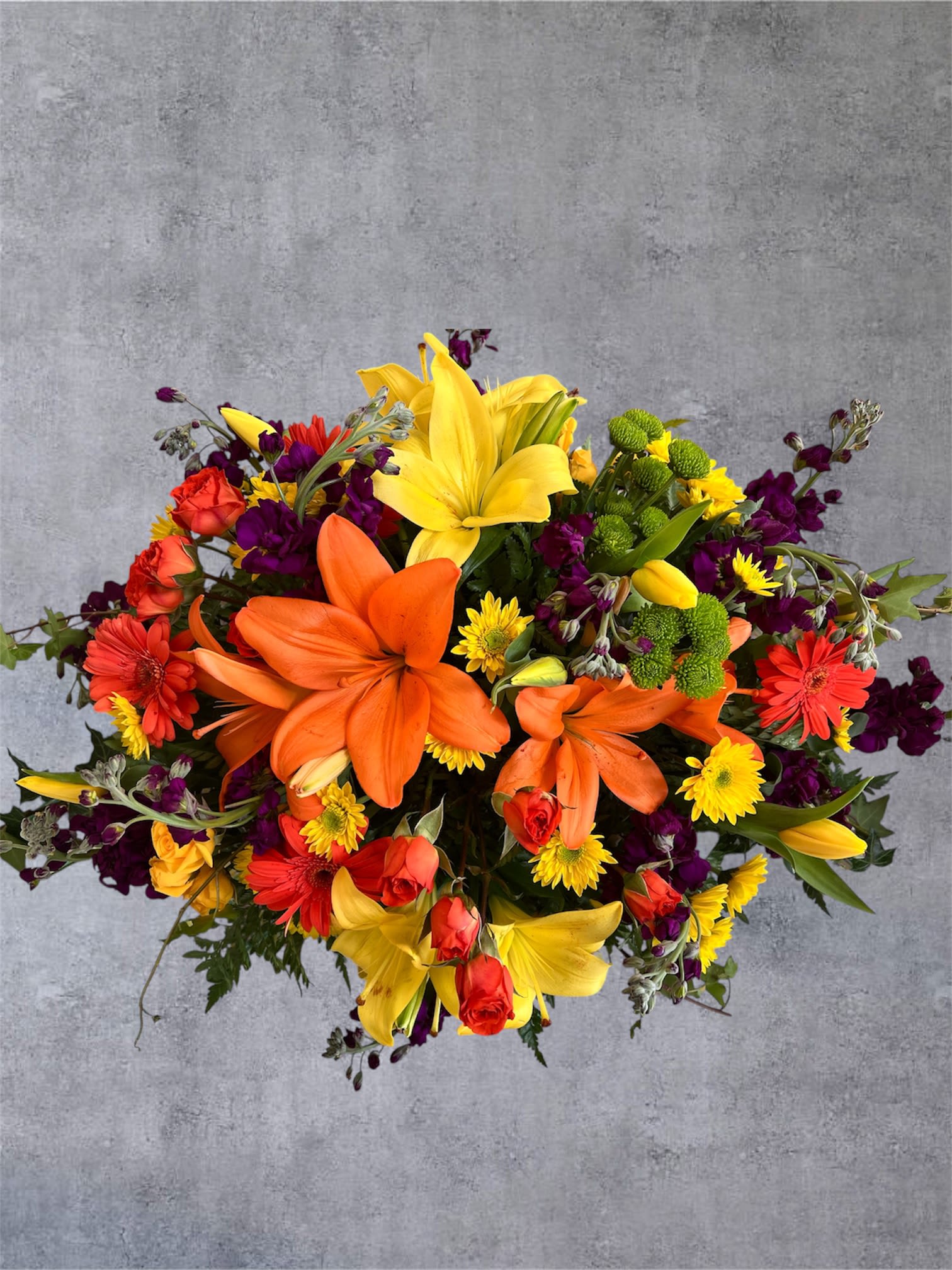 Spray for flat gravestone - Beautiful spray to lay on ground at gravestone.  Choose any colors.  