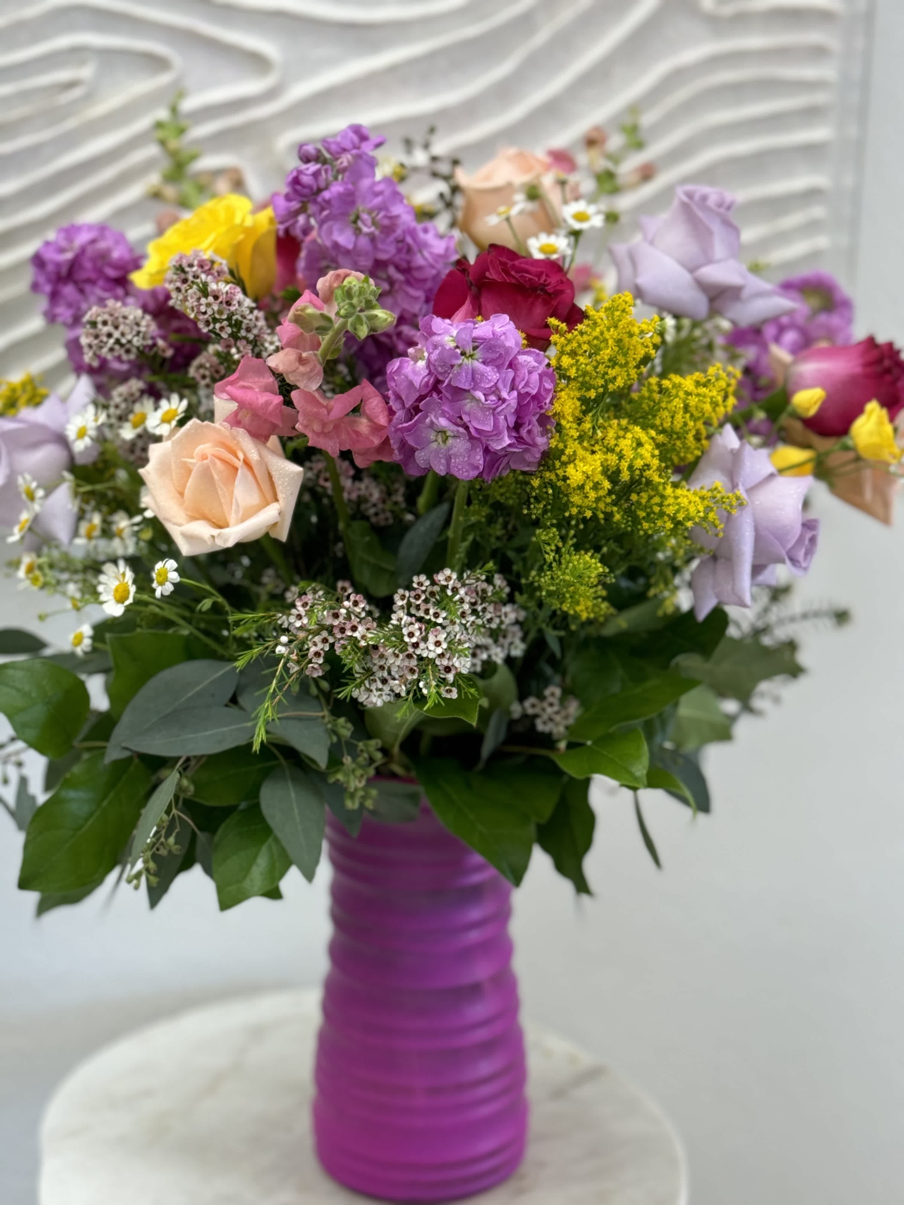 Romantic Pink  - The arrangement in Romantic Pink style with freshest blooms of the day. 
