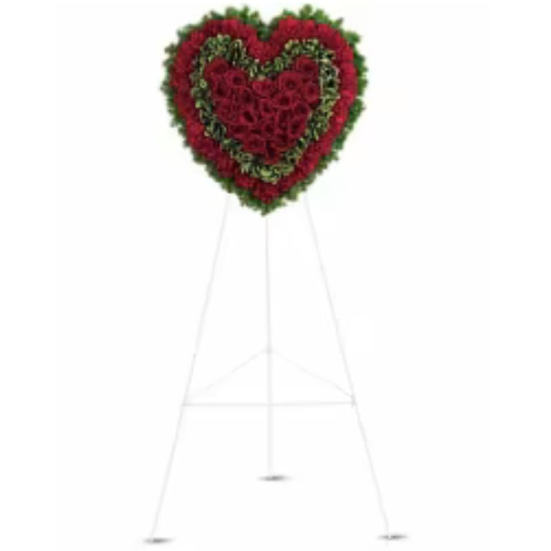 Majestic Heart Majestic Heart - Remember a loved one's generous heart with this red arrangement in a classic heart shape a declaration of eternal love and devotion.