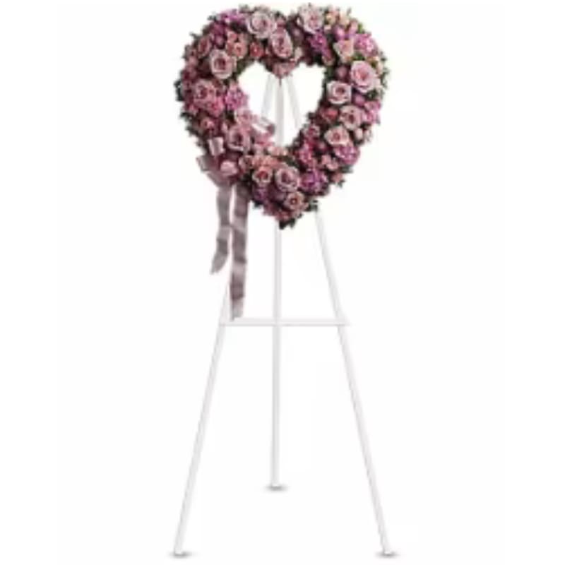 Rose Garden Heart Rose Garden Heart - A tender and classic tribute to a precious life. Heartfelt emotions and sympathies find delicate expression here.