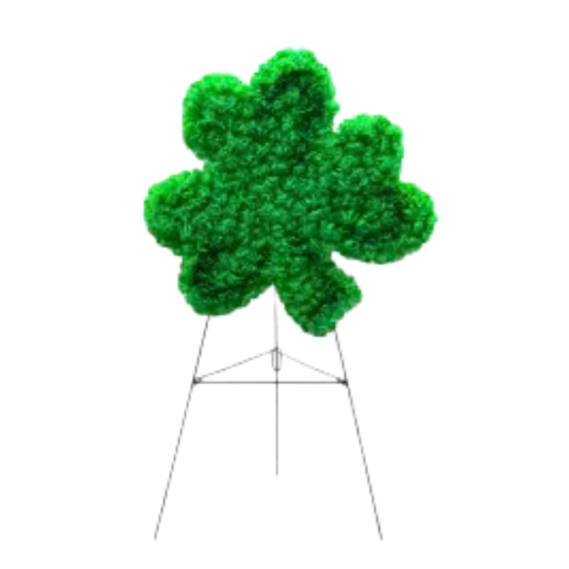 SHAMROCK - Shamrock is made of silk carnation  30&quot; by 30&quot; 