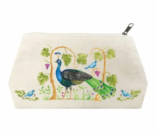 HER- Canvas Cosmetic Bag (Lg)- Bodrum HER- Canvas Cosmetic Bag (Lg)- Bodrum - CANVAS COSMETIC BAG (LG)- BODRUM 12" x 6.75" x 4.75"