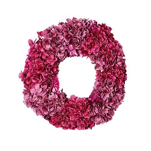 24" PINK HYDRANGEA WREATH 24" PINK HYDRANGEA WREATH - Made of Polyester, Foam and Vine Measures 24"