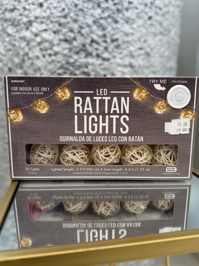 Rattan Glow Garland Rattan Glow Garland - LED light garland wrapped in natural rattan for a rustic yet modern ambiance