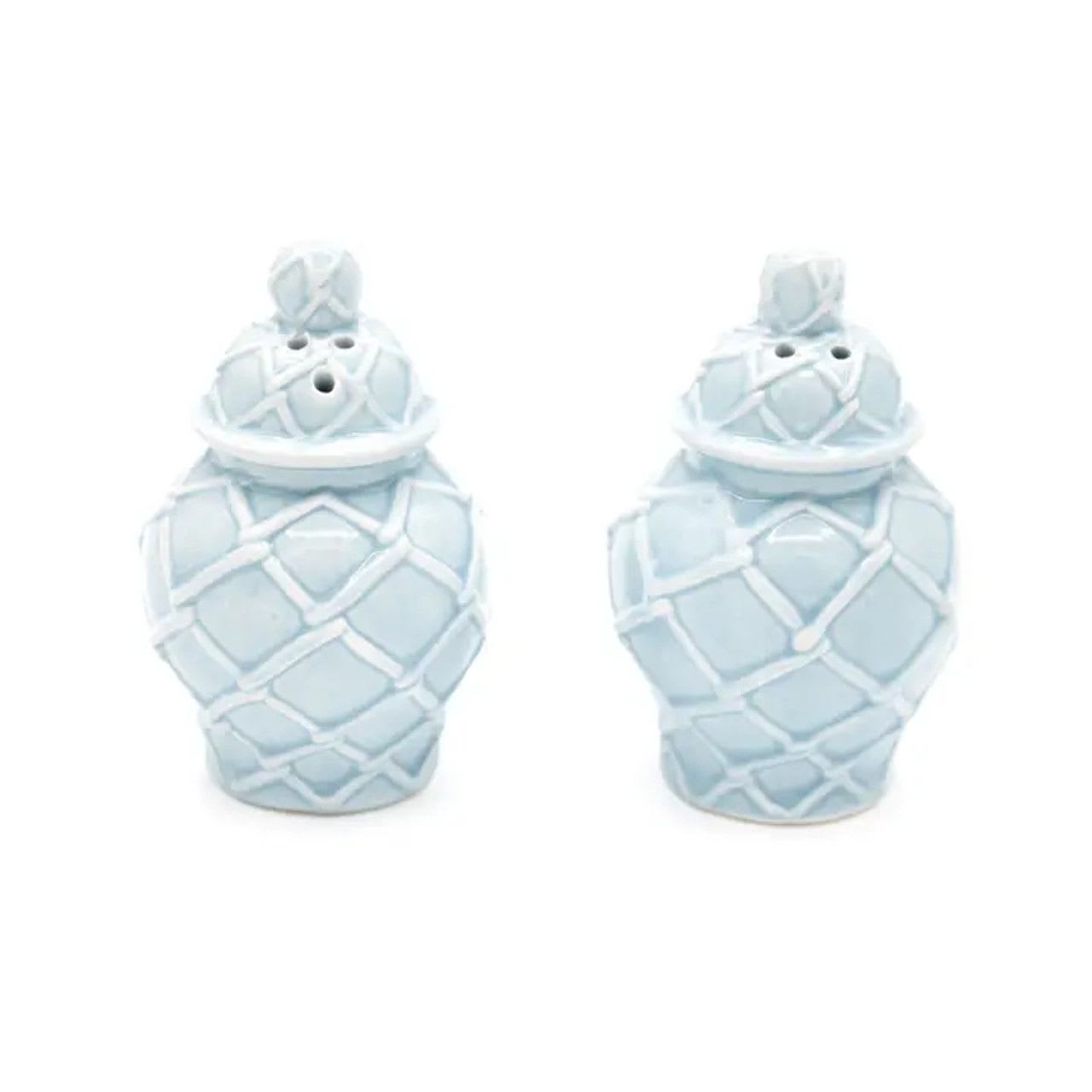 Salt and Pepper Shakers  - Set of 2, light blue, a pair of salt and pepper shakers