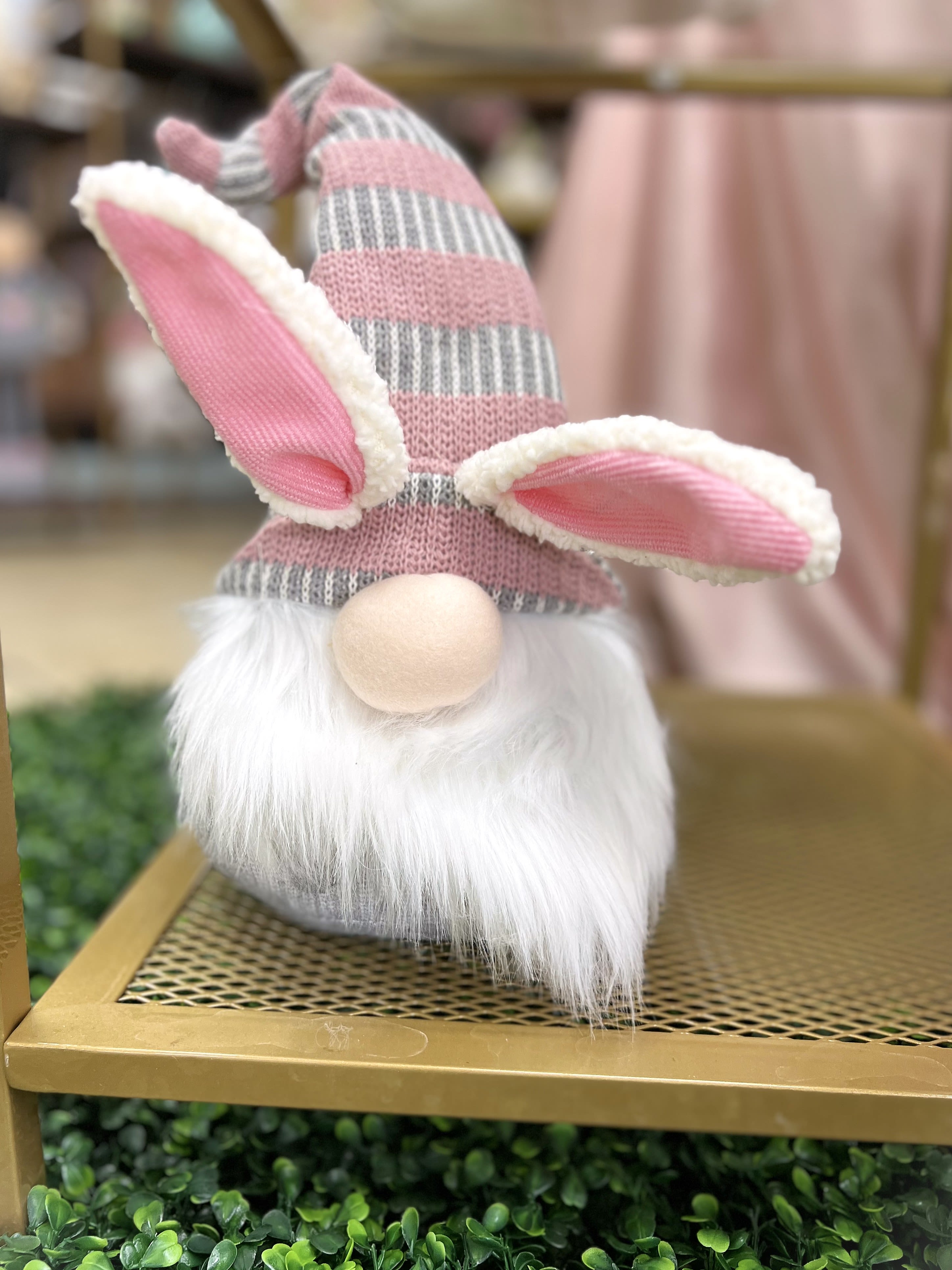 Easter Cotton tail Gnome Easter Cotton tail Gnome - Knitted fabric and mixed materials polyester and cotton