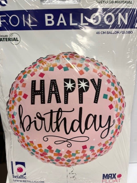 Pink Happy Birthday helium balloon - Perfect for any birthday! FOIL WEIGHT NOT INCLUDED! 