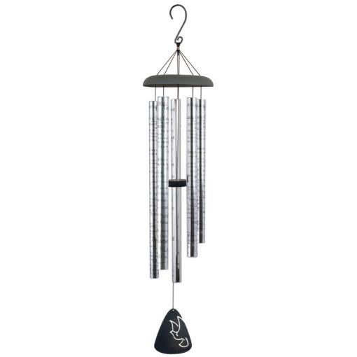 &quot;Amazing Grace How Sweet The Sound&quot; Sonnet Chime - Our 44&quot; sonnet chimes have 5 heavy walled, center pinned tubes that emit deep tones. All aluminum construction, durable powder coated and anodized finish, and strung with industrial cord. Each chime has an adjustable striker. Tubes are 1.25&quot; diameter, sentiment is printed directly onto the tubes.  Each Chime Tube Reads: Amazing Grace how sweet the sound, that saved a wretch like me. I once was lost but now am found, was blind, but now I see. T'was grace that taught my heart to fear, and grace, my fears relieved. How precious did that grace appear the hour I first believed. Through many dangers, toils and snares we have already come. T'was grace that brought us safe thus far, and grace will lead us home.  Dimensions: 44&quot;L