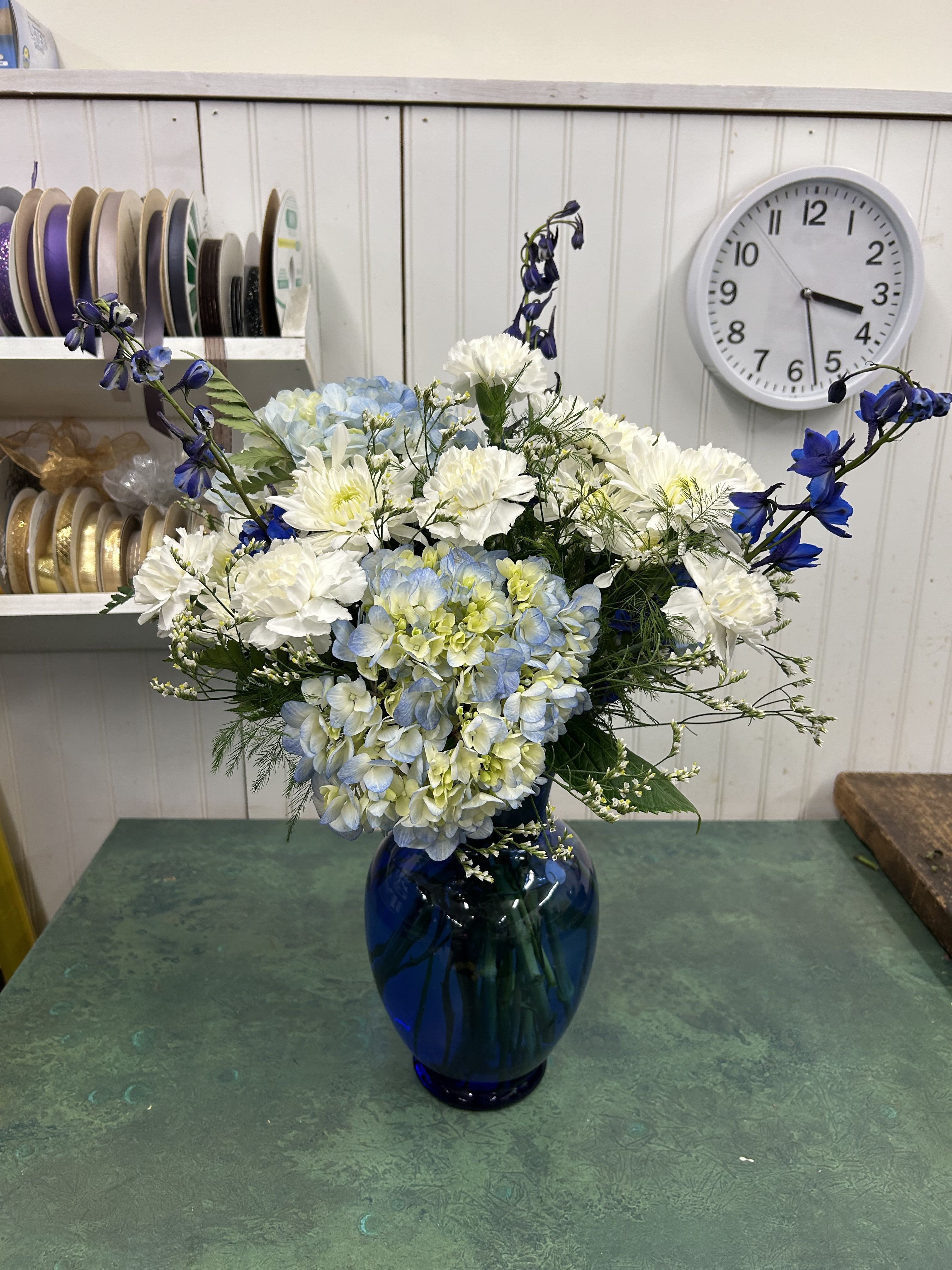 ITS A BOY! ITS A BOY! - Get a blue and white themed arrangement to welcome that new little boy!