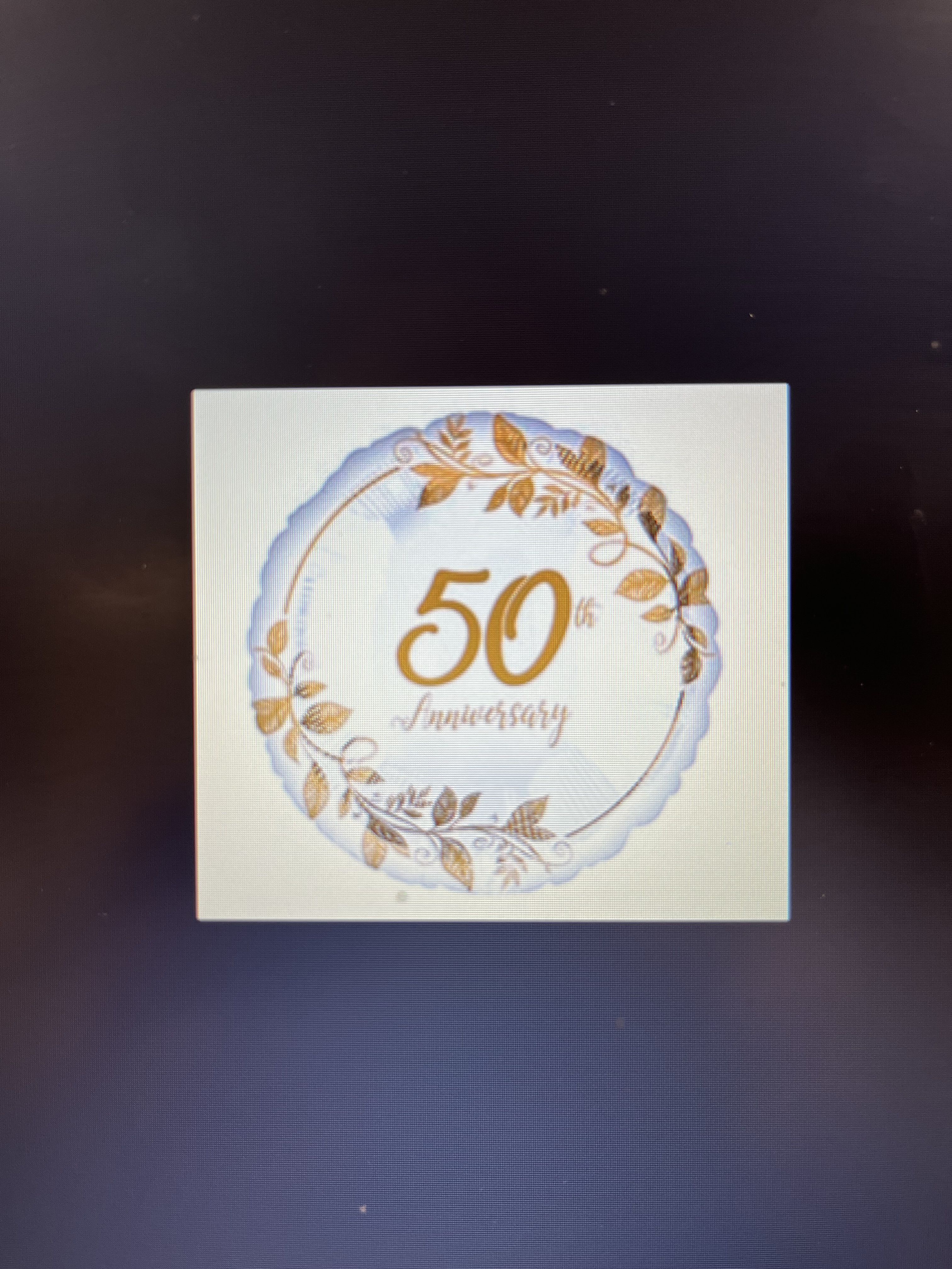 “50th Anniversay” foil balloon - A perfect balloon to congratulate and wish that someone a happy anniversary!! WEIGHT NOT INCLUDED! 