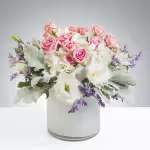 Sweet Cream by BloomNation™ Sweet Cream by BloomNation™ - This angelic arrangement is as cute as it is pretty. Featuring the soft texture of lambs ear and pastel colors, Sweet Cream is a warm hug and smile. Perfect for welcoming a new baby, a birthday or making somebody's day a little sweeter.