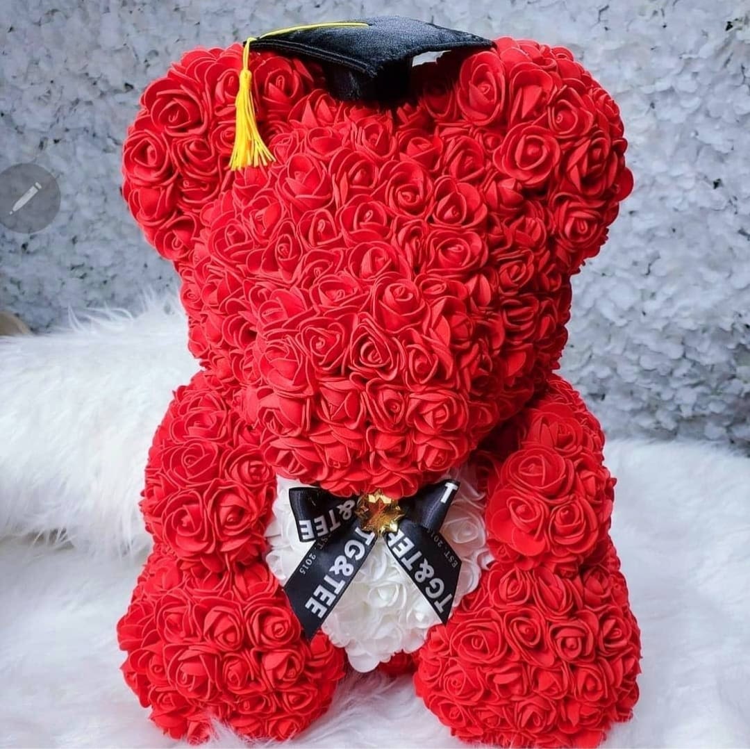 GRADUATION RED TEDDY BEAR GRADUATION RED TEDDY BEAR - RED TEDDY BEAR