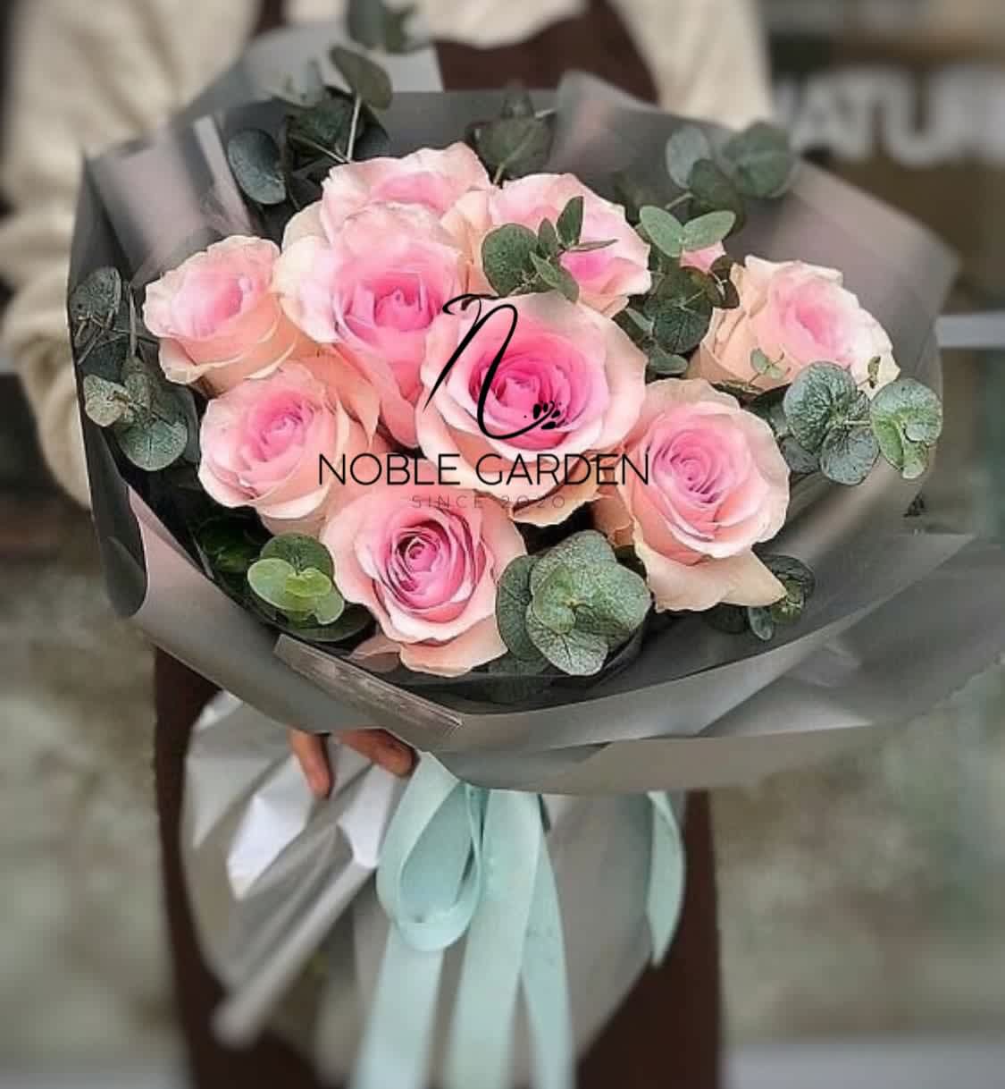 A Dozen Roses Hand-Tied  - Standard- Your order will be arranged approximately as shown on our website. 