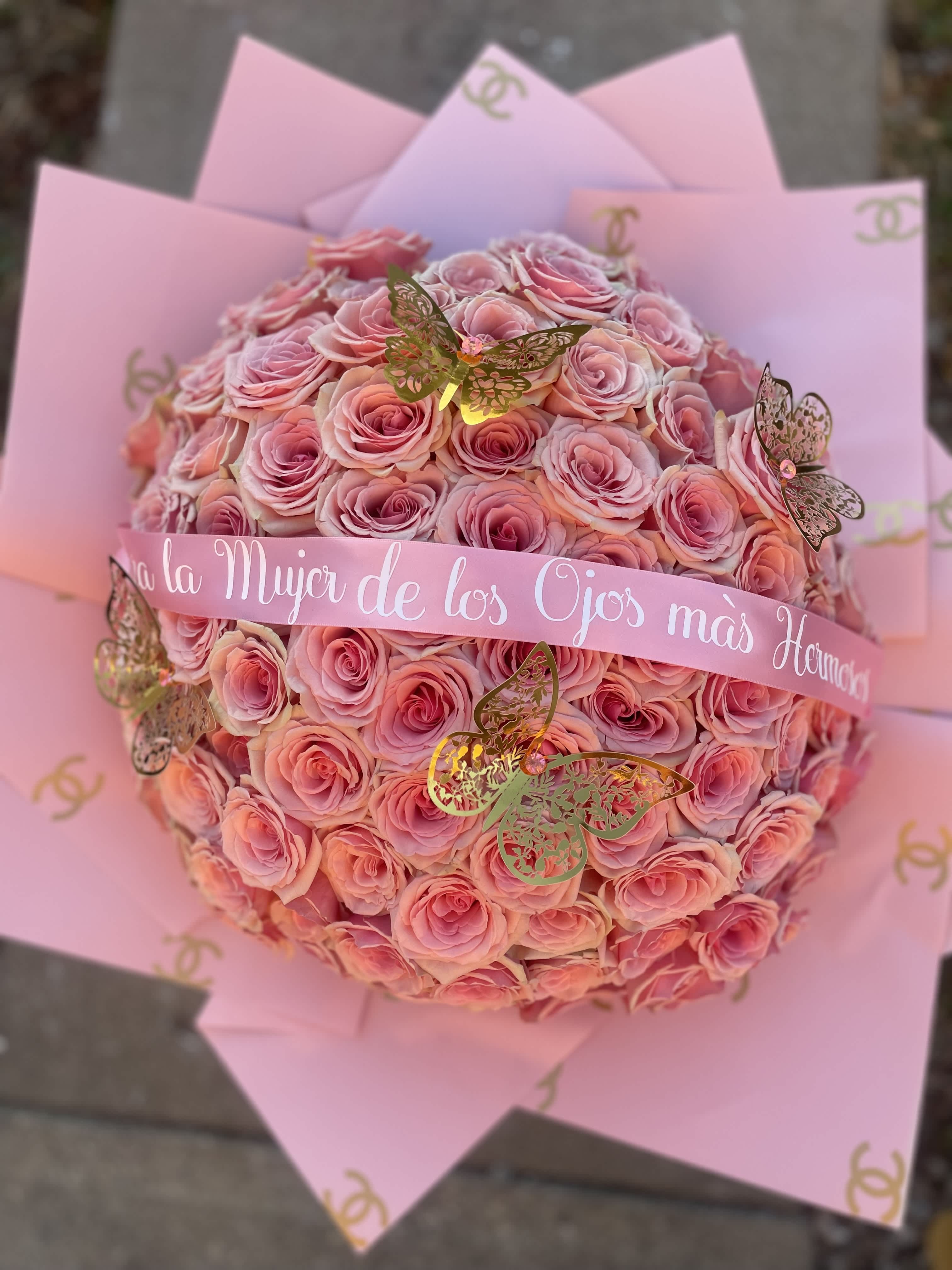 75 Pink Roses Bouquetby Casablanca Flower Shop