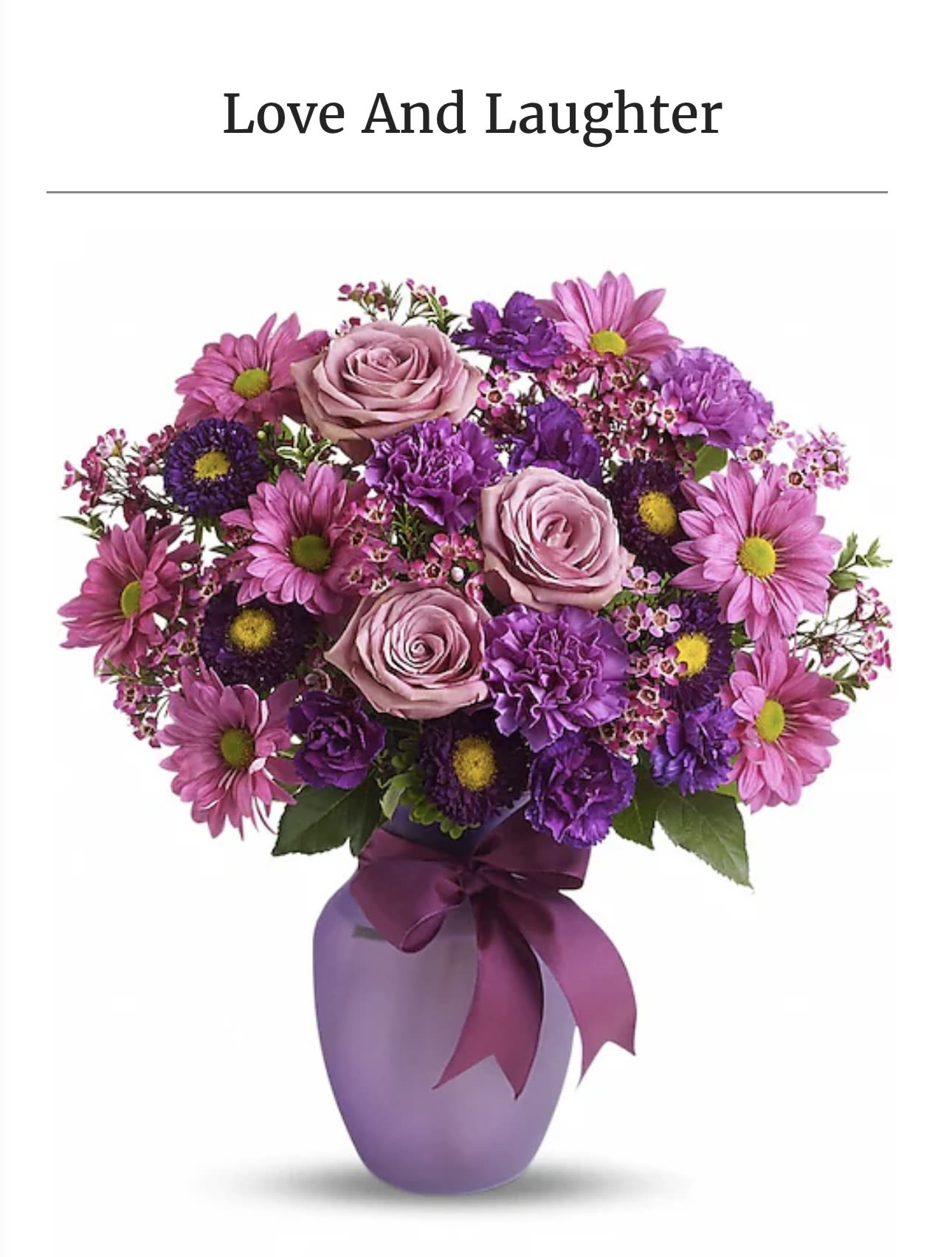 Love and laughter  - Love in purple