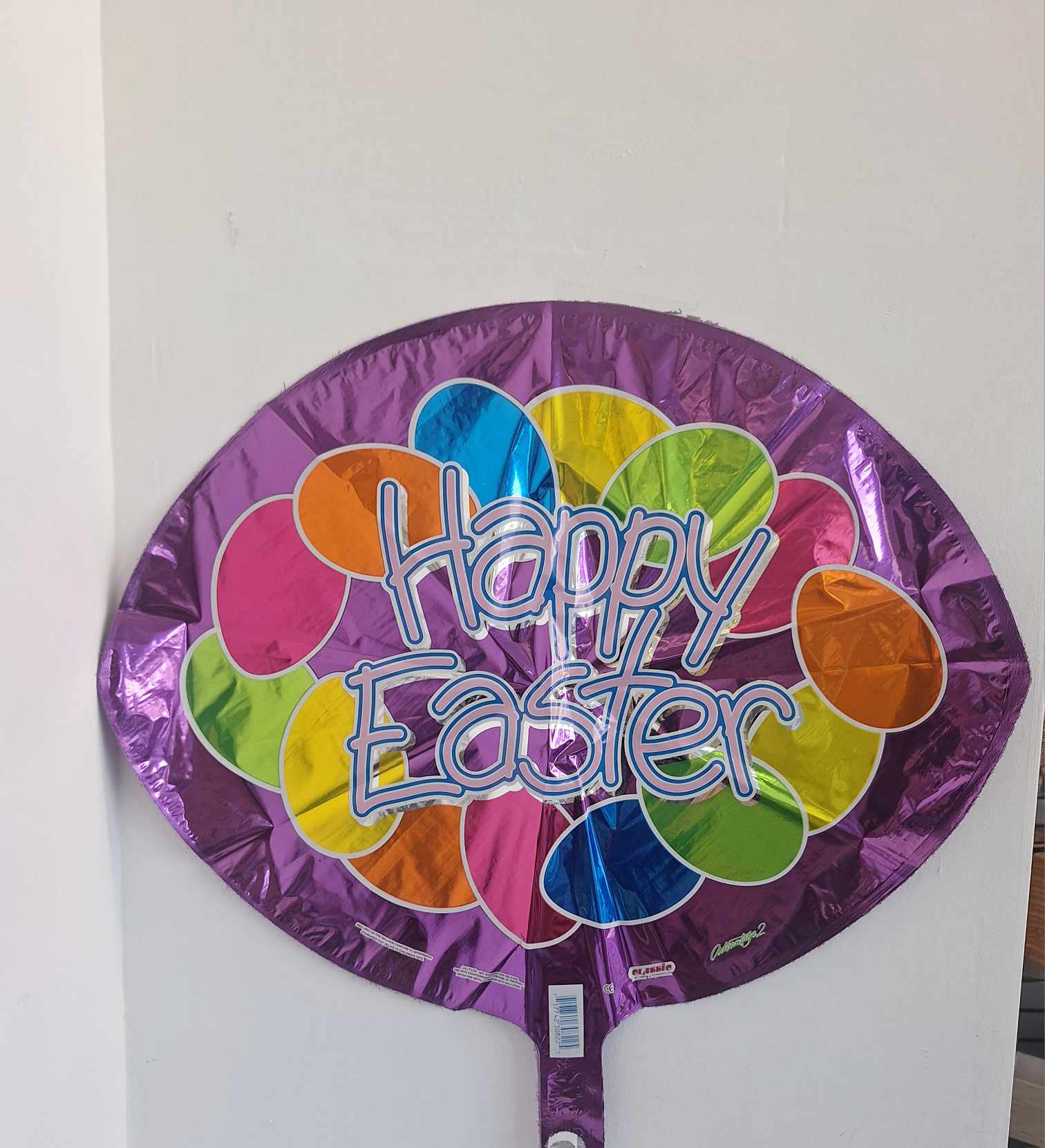 Happy Easter Mylar Balloon (C) Happy Easter Mylar Balloon (C) - 18in mylar to add to any balloon bouquet, stuffed animal, box of chocolates, or floral arrangement