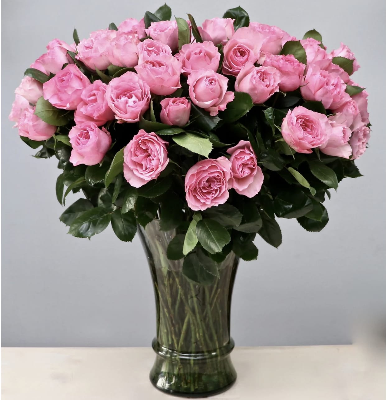 Oh Roses - LA - 100 premium long stem roses. This grand arrangement stands taller than 28'' and 24'' wide. Make sure to upgrade to deluxe or premium for even more roses!
