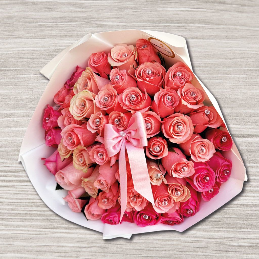 Pink choice Pink choice - • Pink Roses • Wrap Paper • Gift bow