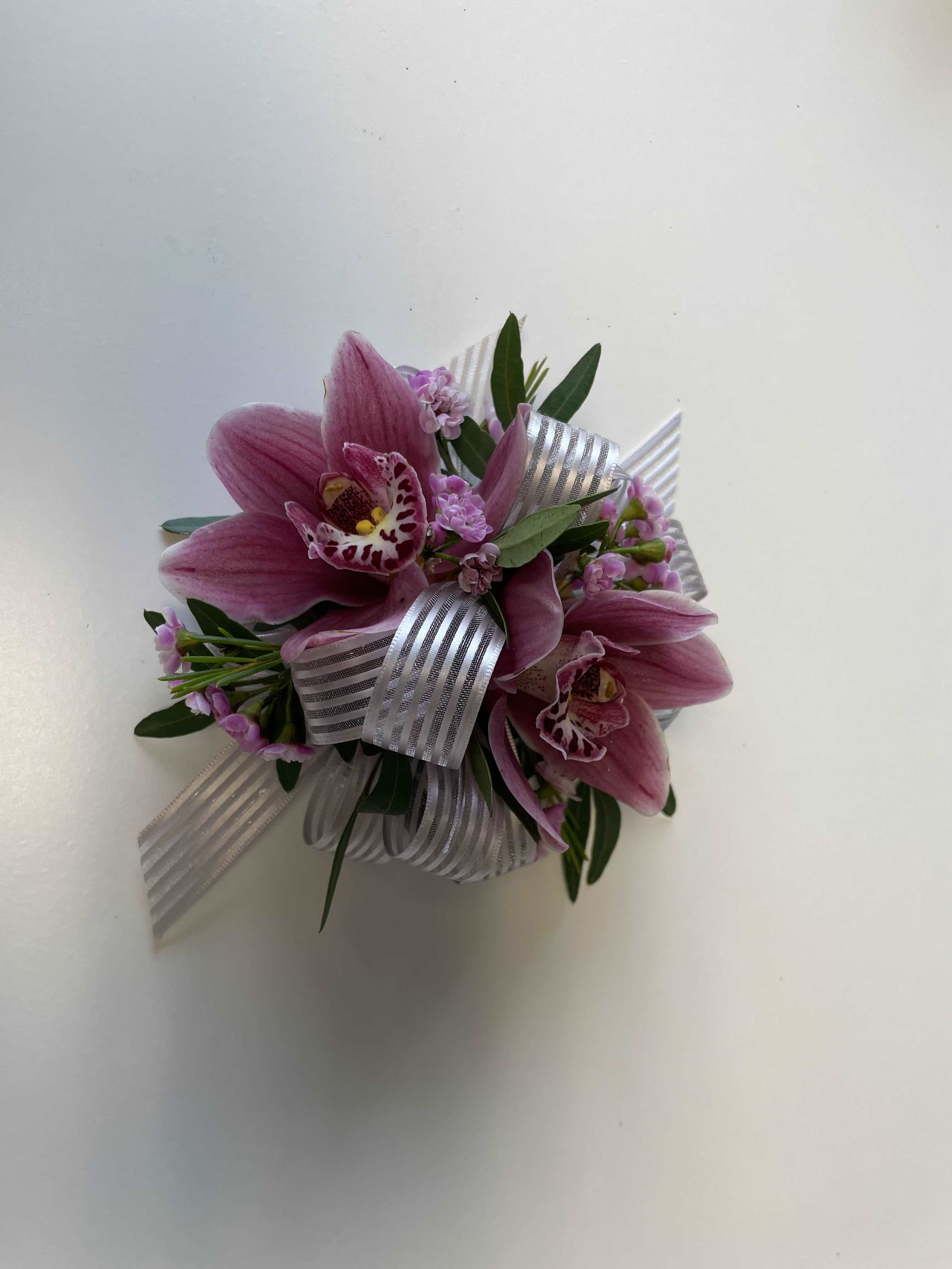 Light Pink Prom Corsages - A beautiful Mini Cymbidium Orchid Corsage for Prom or Homecoming girls. 