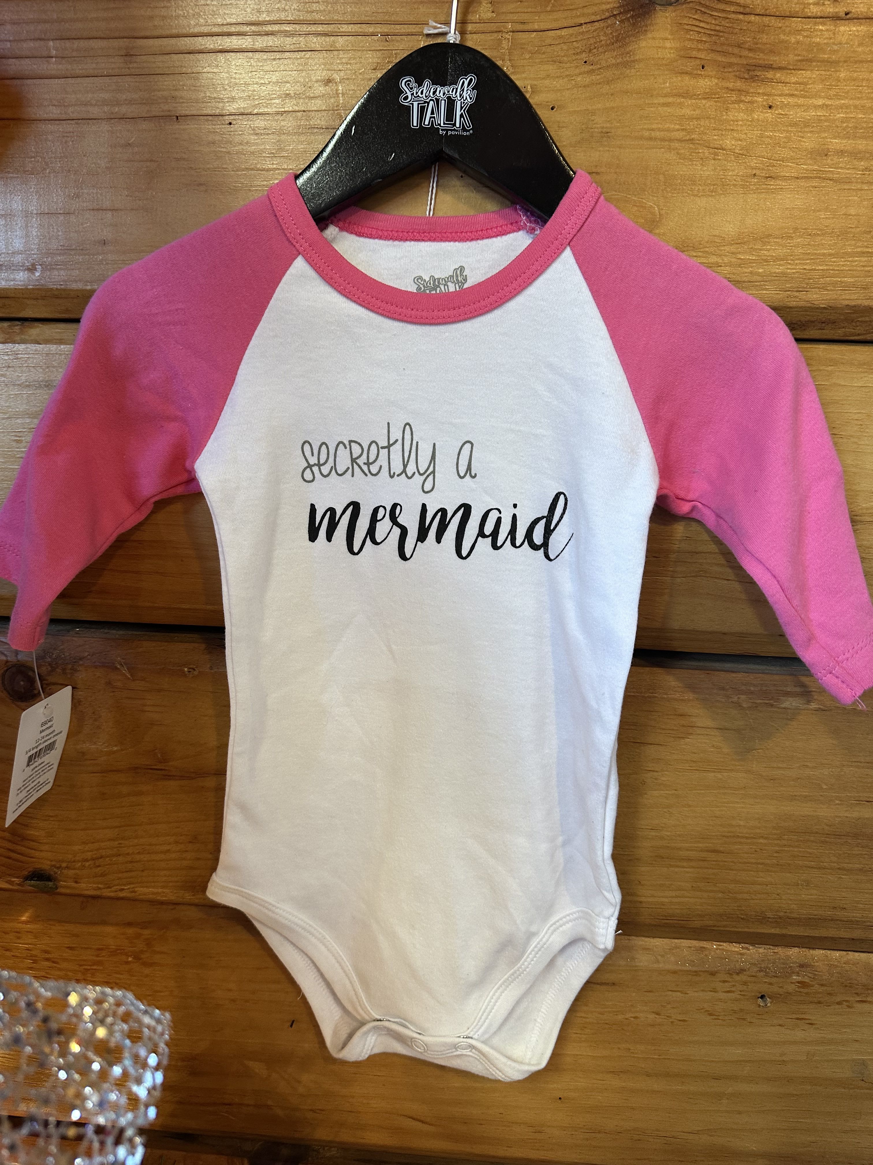 Mermaid Onsie - Sidewalk Talk Onsie...Secretly a Mermaid baby onsie