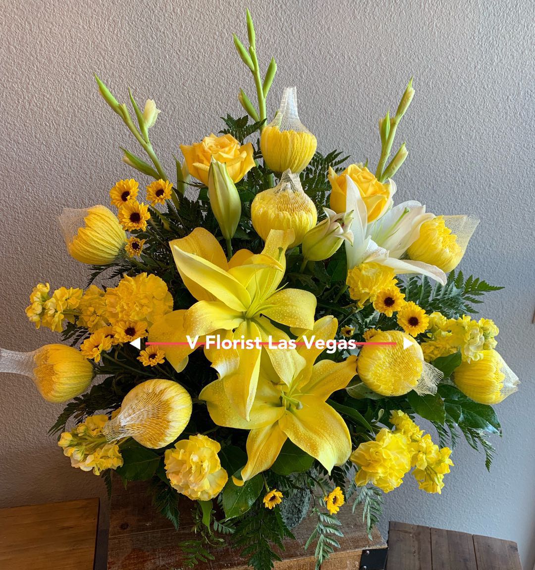 Yellow Theme Sympathy Basket Yellow Theme Sympathy Basket - The basket is artistically designed by our florist with all yellow flowers to honor the passed soul. Our florists hand-design each arrangement, so colors and assortment may vary based on local availability Orders must be placed three days in advance to allow for processing