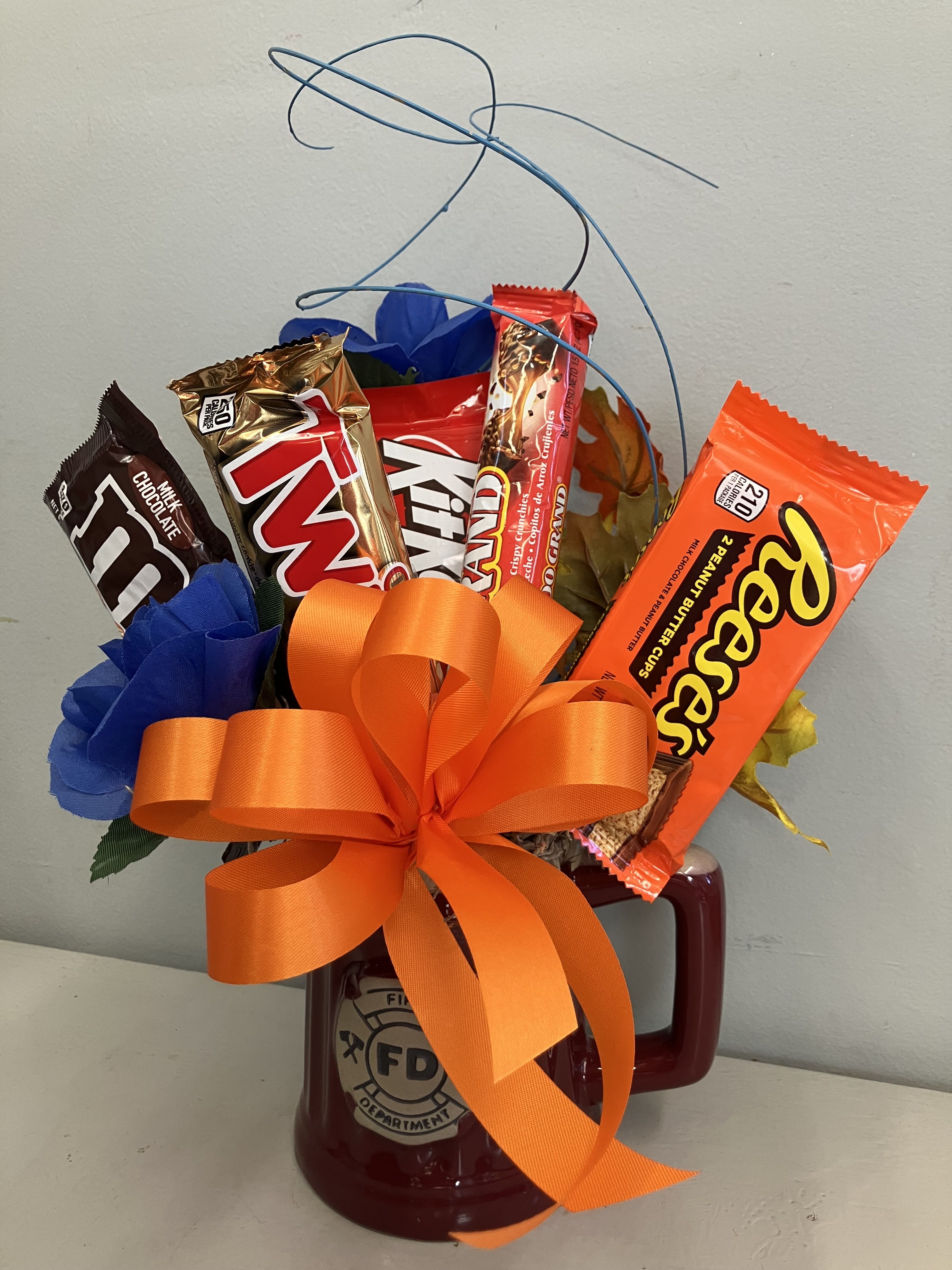 Thank A Firefighter Mug - Sturdy mug of popular candy bars for Father’s Day or for your firefighter hero!