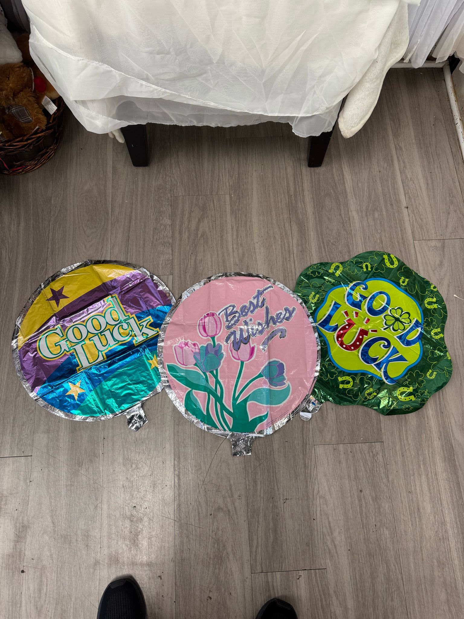 Good Luck/ Best Wishes Balloons - These balloons are examples. While we may not have the exact balloon you're looking for, we can substitute it with one that's similar.   ***1 mylar balloon is $5 EACH.***