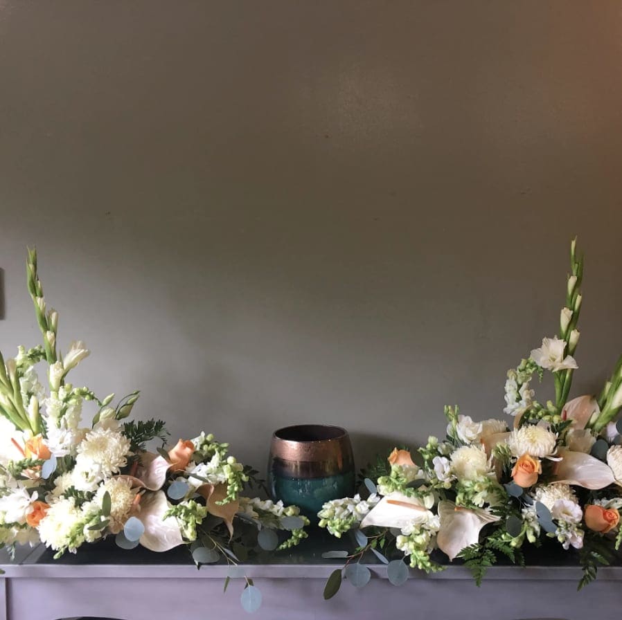 #149 URN/PICTURE TABLE ARRANGEMENTS - URN/PICTURE TABLE ARRANGEMENTS YOUR CHOICE OF FLOWERS AND COLORS 