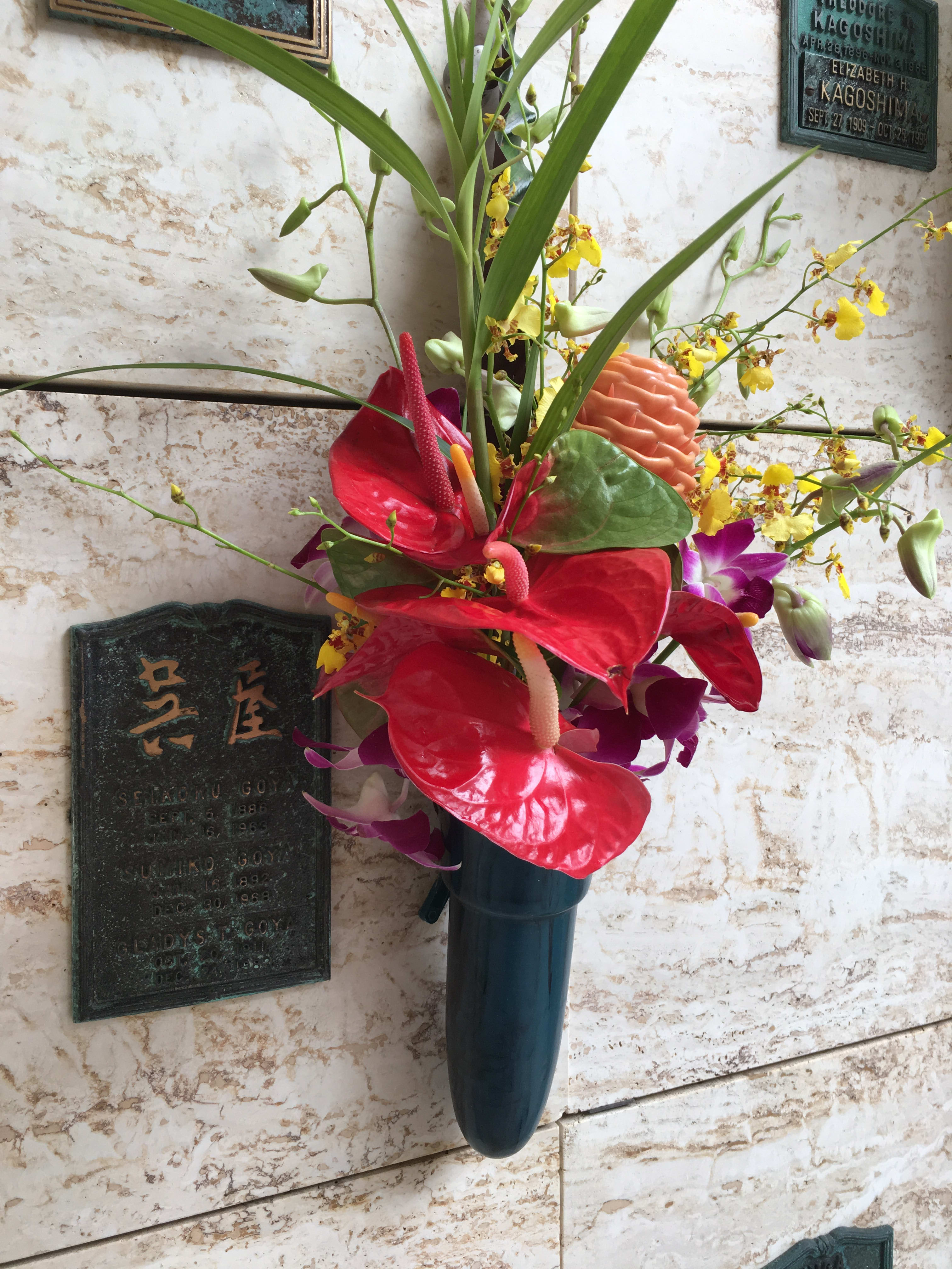 #165 grave flower  - for grave site 