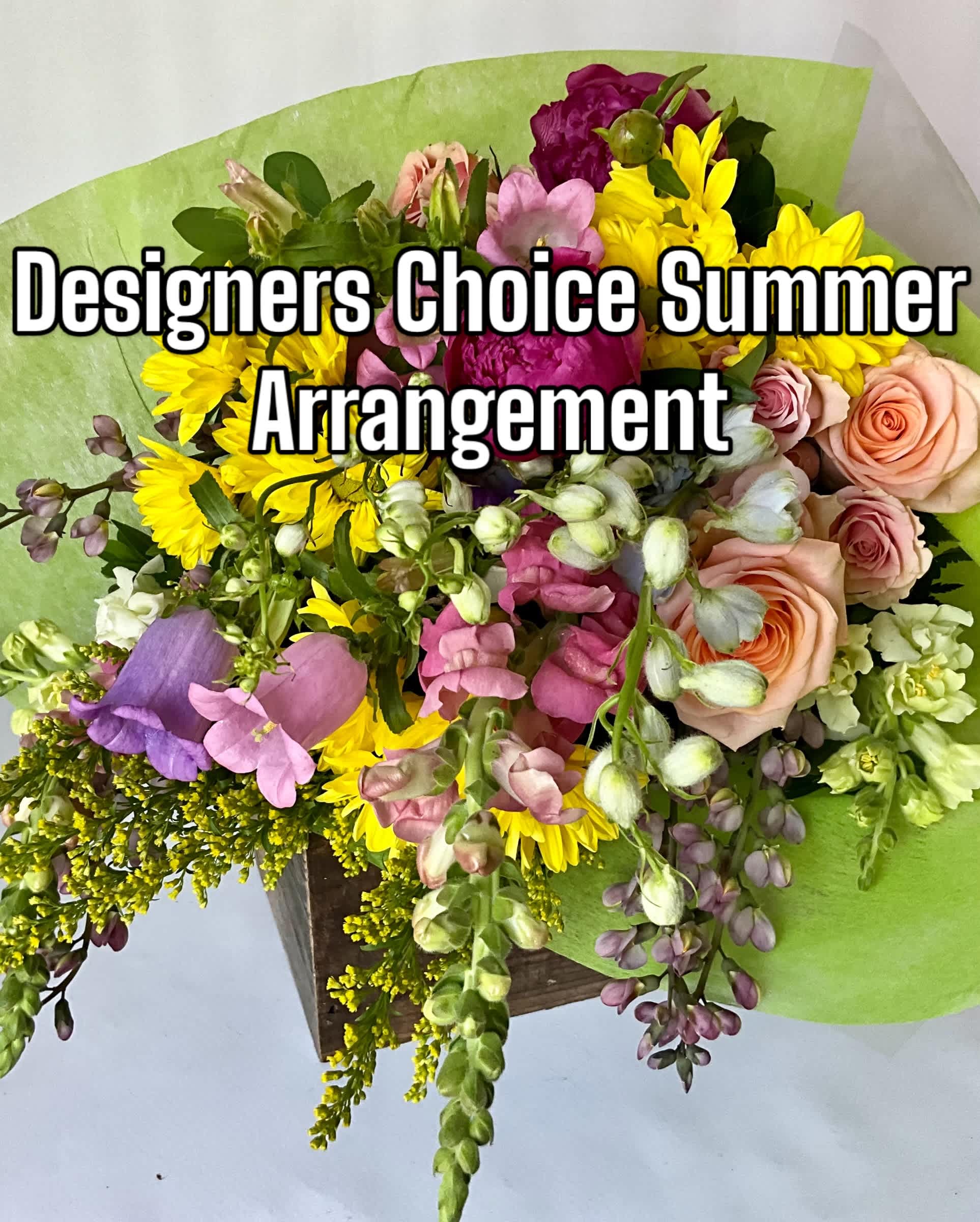 Designer’s Choice Summer - We will choose beautiful, vibrant summer blooms for your order and create a spectacular design for you! 