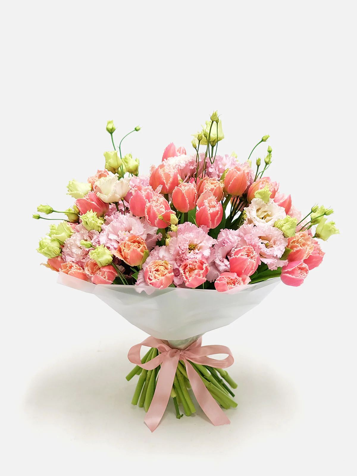 Tulips in Spring !  - Send beautiful  flowers to celebrate Spring day!     We take pride in creating lovely spring bouquets, featuring a gorgeous combination of flowers in light colors. Our bouquets are designed to bring joy and capture the essence of the season. Whether you're looking for a gift or simply want to brighten up your space, our spring bouquets are sure to bring a smile to your face. Celebrate the beauty of Spring with our stunning floral arrangements! 