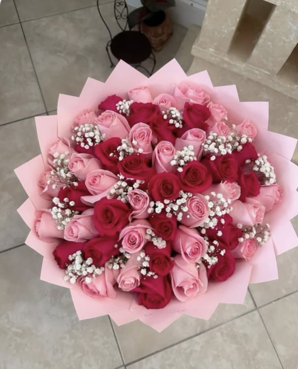 Love love Buchon  - 50 PINK &amp; HOT PINK ROSES BUCHON +NUVE