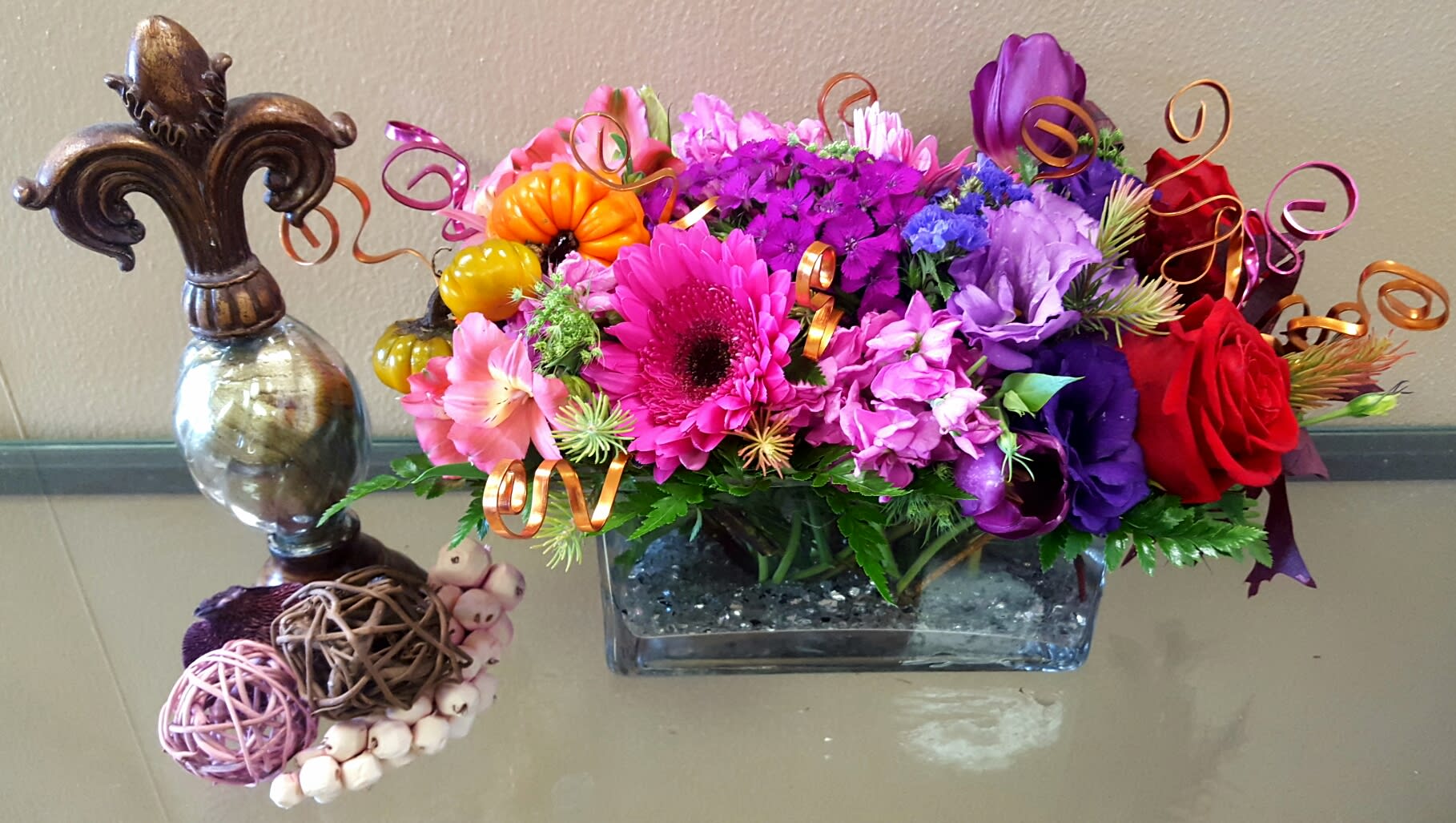 PARTY POP - A BOUQUET WITH AN EXPLOSION OF COLOR! PERFECT FOR ANY CELEBRATION... OR TO LET SOMEONE KNOW HOW VIBRANTLY YOU LOVE THEM.