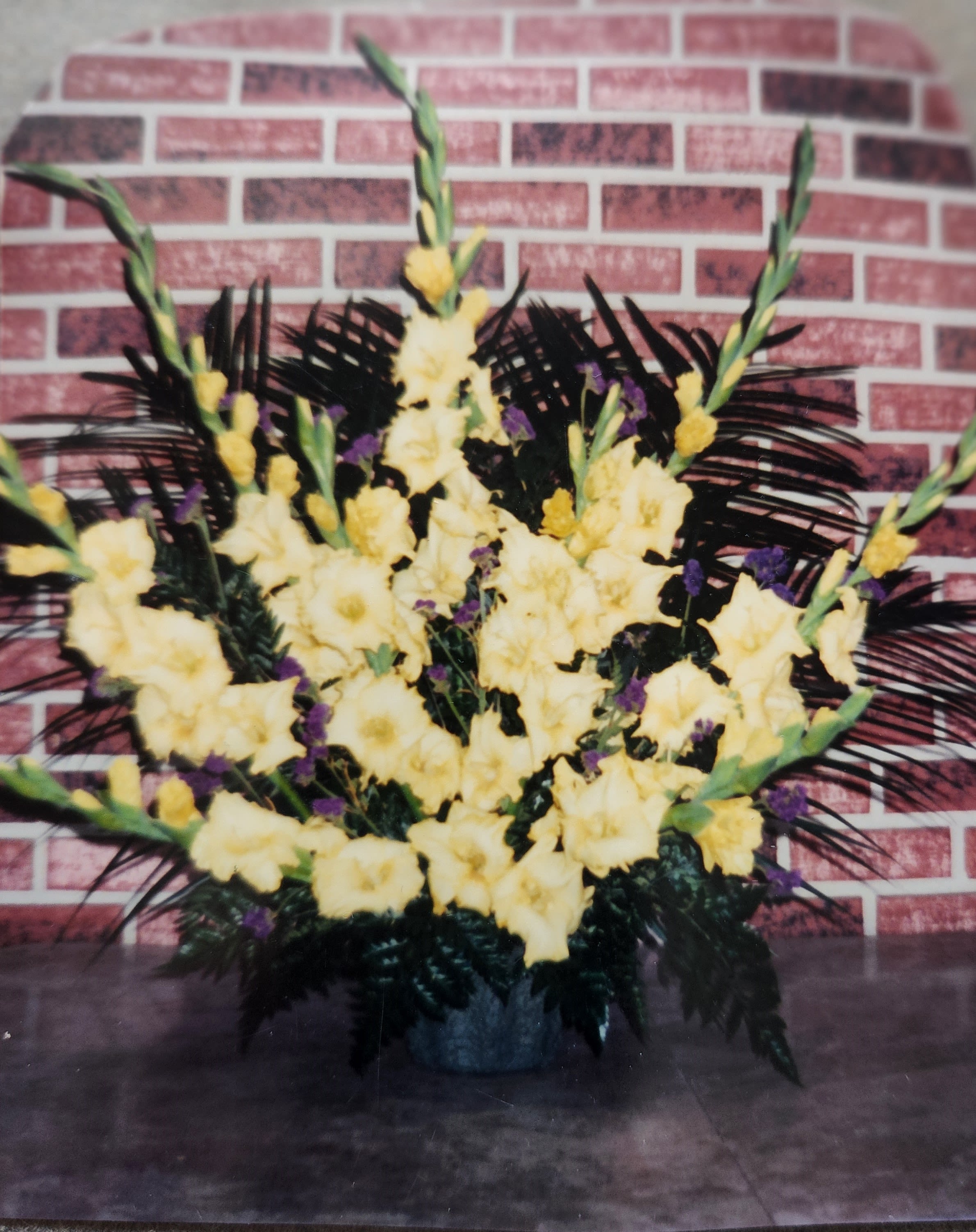 Large Funeral Arrangement for the Service Large Funeral Arrangement for the Service - Here is a Display of Glads that is a Beautiful Arrangement for the Funeral Service.