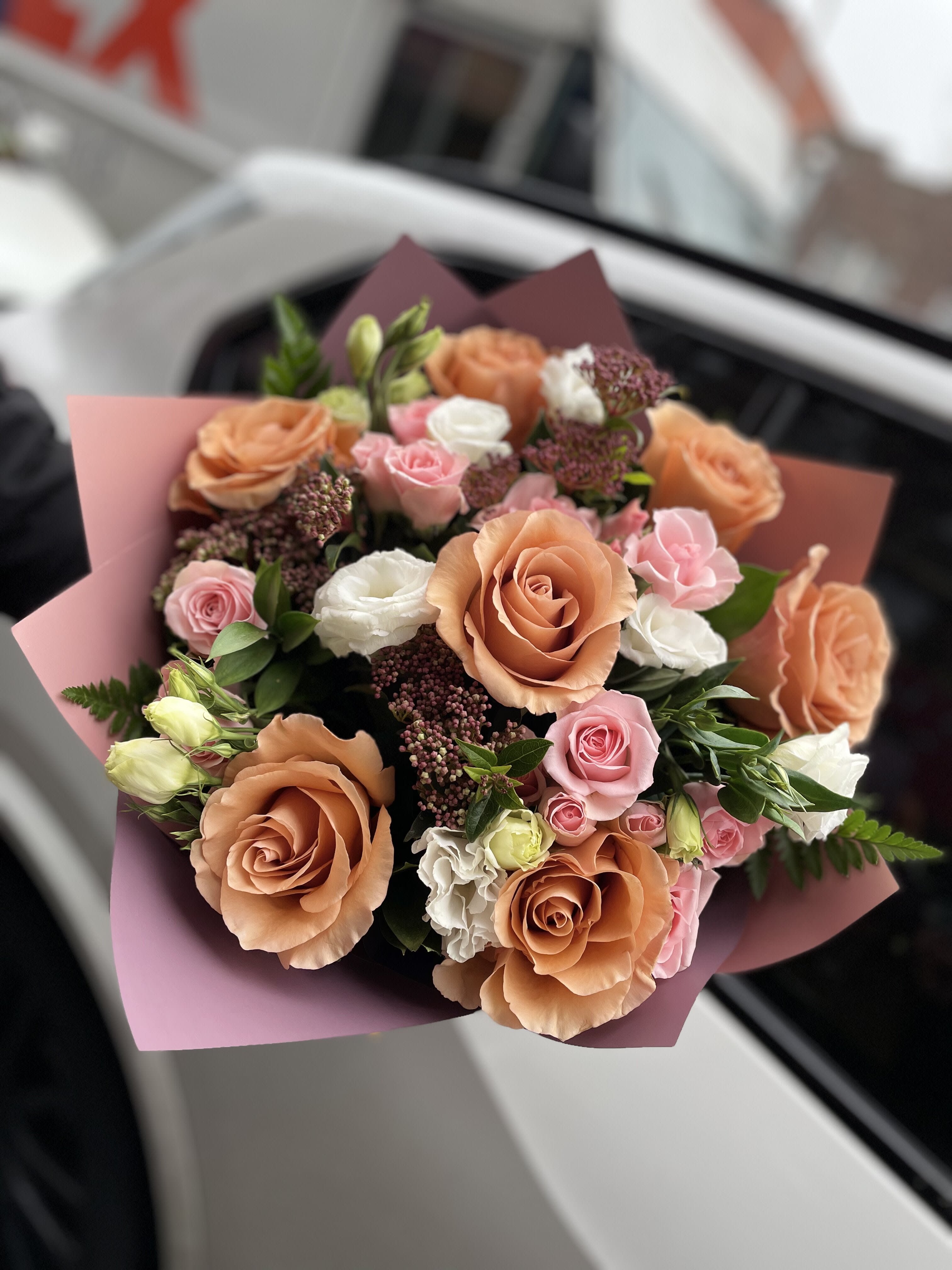 Ardent love bouquet.        The photo shows a standard size. - The photo shows a standard size.