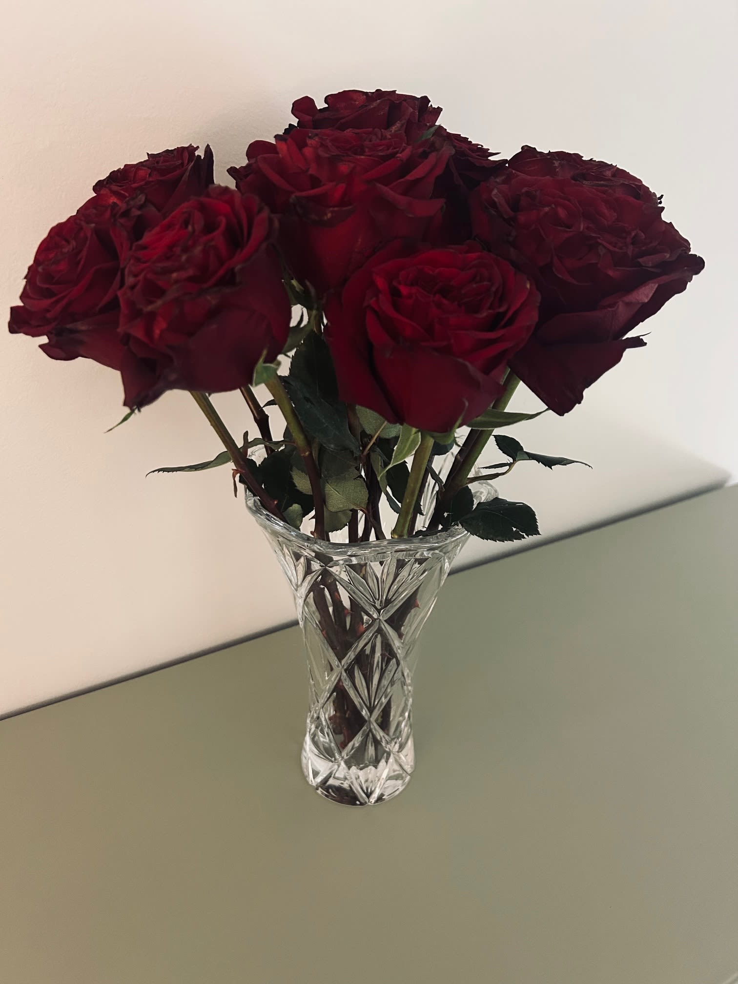 1 Dozen Any Color Formal Vase Roses 1 Dozen Any Color Formal Vase Roses - 12 fresh cut roses of your choice arranged delicately in a large, clear glass formal vase.