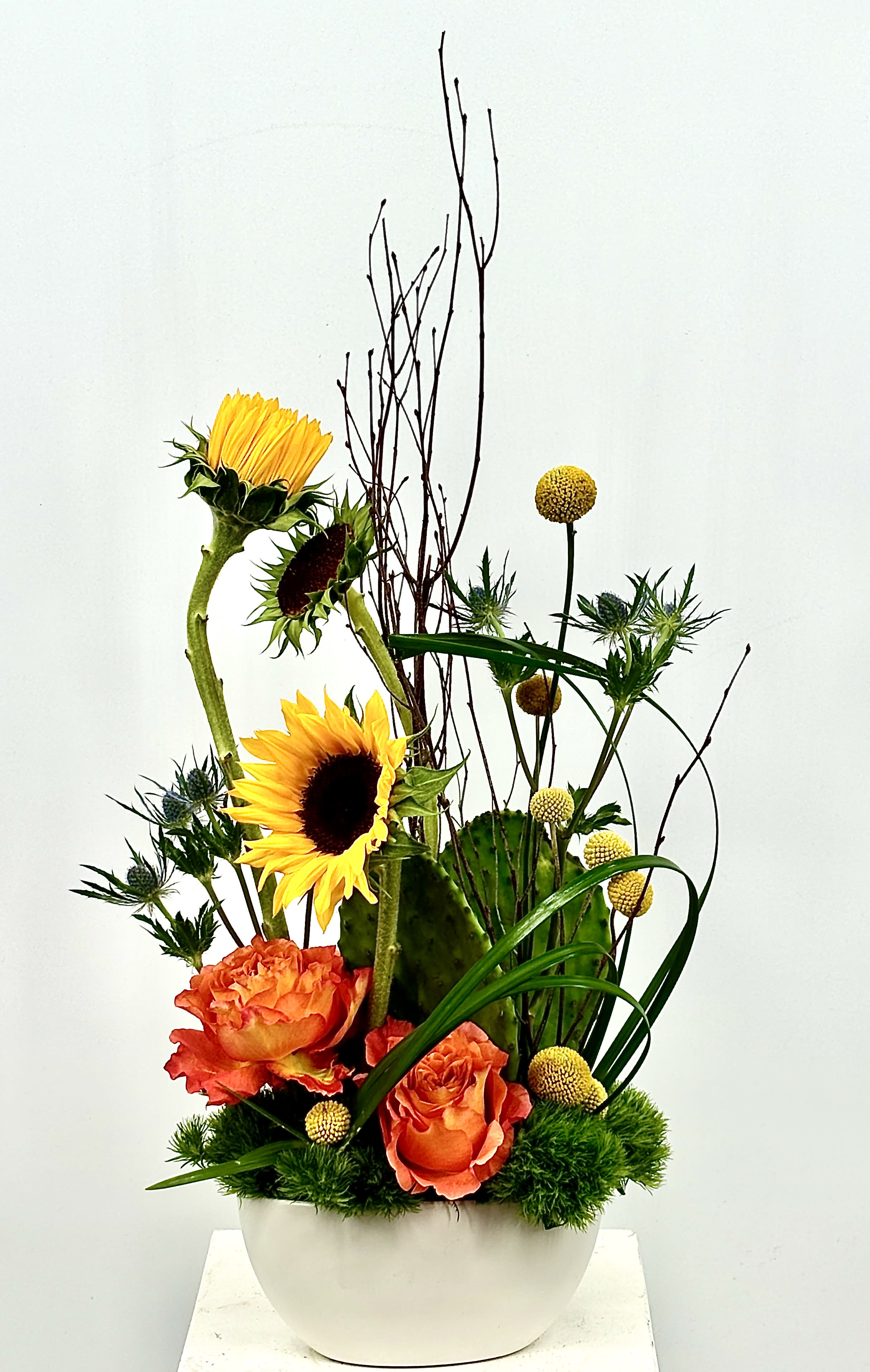Levi - Whatever Cowboy wants  Sunflowers, cactus and textured elements