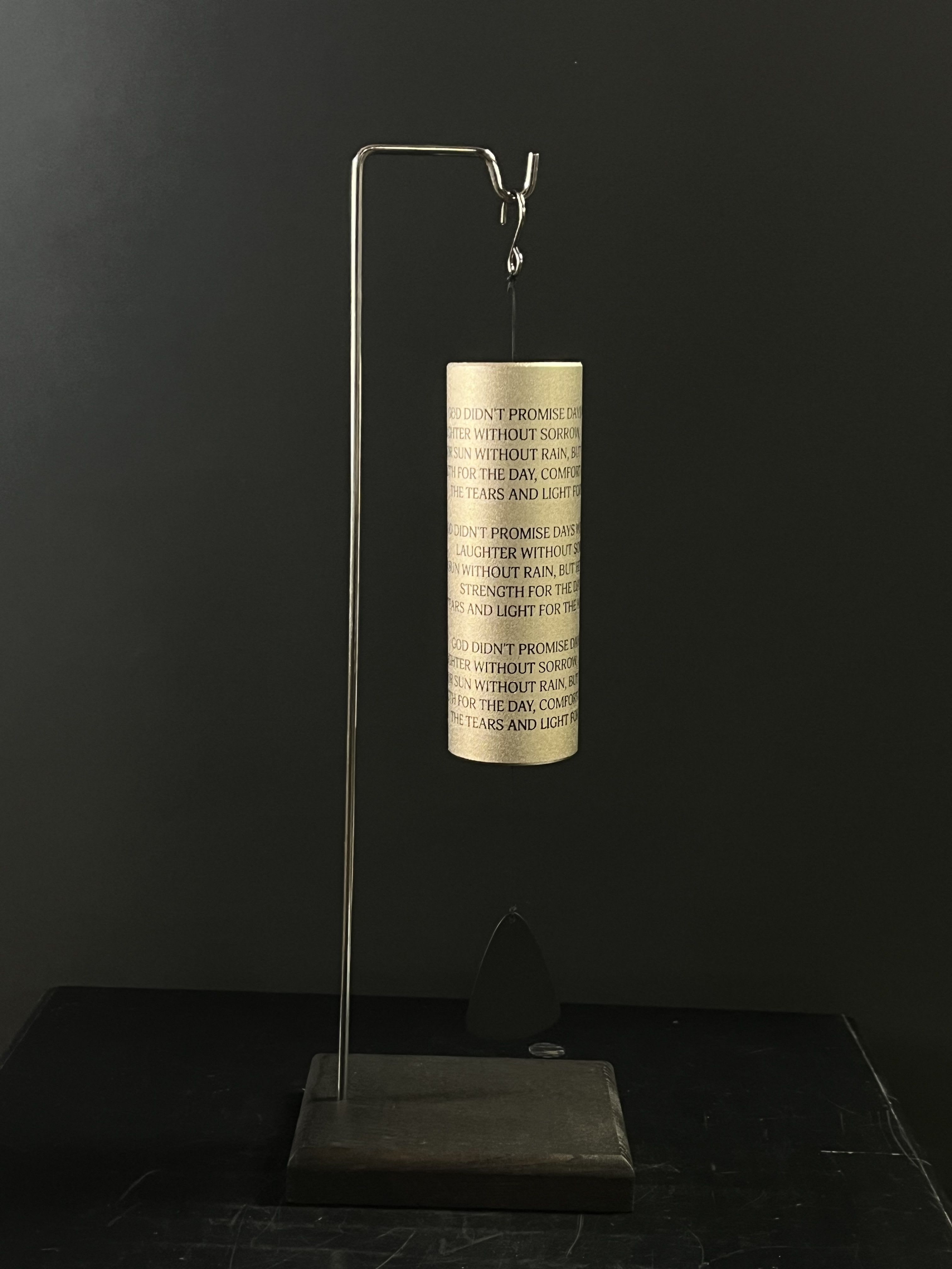 Mini Cylinder Windchime With Stand  - 12 1/2&quot; Mini Cylinder Sonnet Windchime With Stand  Style Varies Depending On What's In Stock