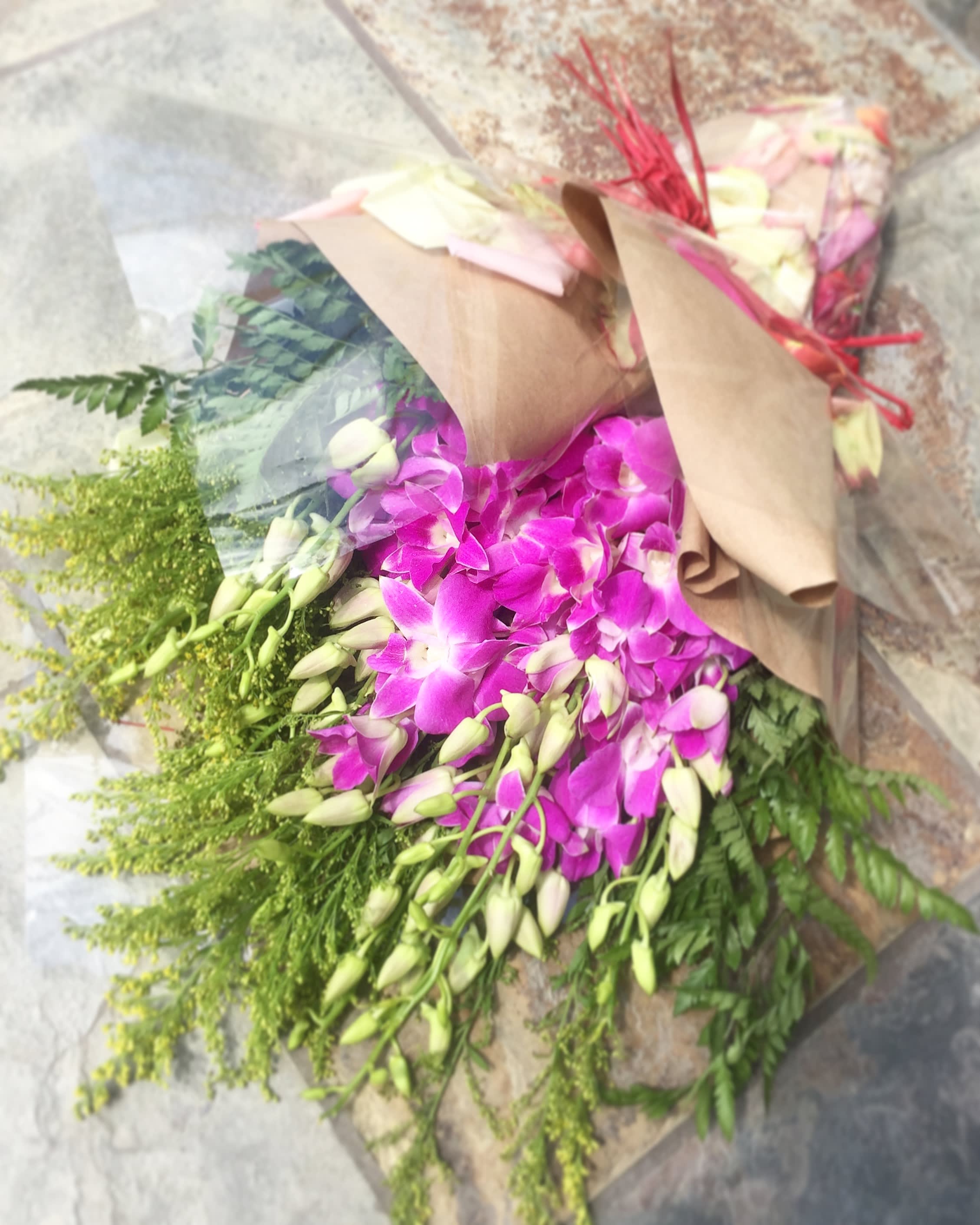 Exquisite Hand Tied Orchids Exquisite Hand Tied Orchids - Orchids will always have its own sophistication and uniqueness! Surprise your special someone by sending this exquisite bundle of a dozen dendrobium orchids elegantly wrapped with fine filler and greenery. Perfect for all occasions!